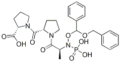 (2S)-1-[(2S)-1-[(2S)-2-[bis(phenylmethoxy)phosphorylamino]propanoyl]py rrolidine-2-carbonyl]pyrrolidine-2-carboxylic acid 结构式