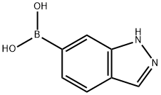 1H-インダゾール-6-ボロン酸 化学構造式