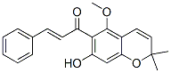 (E)-1-(7-Hydroxy-5-methoxy-2,2-dimethyl-2H-1-benzopyran-6-yl)-3-phenyl-2-propen-1-one Structure