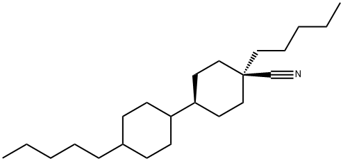 trans,trans-4,4'-Dipentyl-[1,1'-bicyclohexyl]-4-carbonitrile Structure