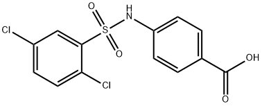 4-(2,5-二氯苯磺酰氨基)苯甲酸 结构式