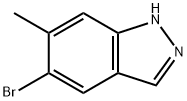 5-ブロモ-6-メチル-1H-インダゾール 化学構造式