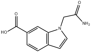1-CarbaMoylMethylindole-6-carboxylic acid, 97% Struktur