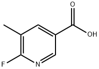 2-氟-3-甲基吡啶-5-羧酸 结构式