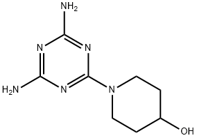 1-(4,6-Diamino-1,3,5-triazin-2-yl)piperidin-4-ol Struktur