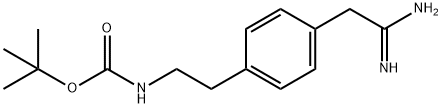 2-[4-(2-N-BOC-AMINO-ETHYL)-PHENYL]-ACETAMIDINE Struktur