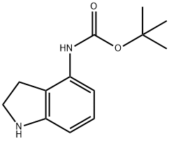 Tert-butyl indolin-4-ylcarbamate 化学構造式