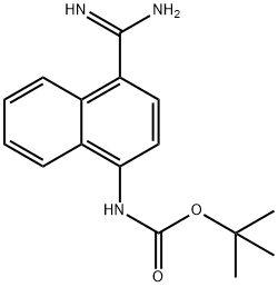 (4-CARBAMIMIDOYL-NAPHTHALEN-1-YL)-CARBAMIC ACID TERT-BUTYL ESTER 结构式