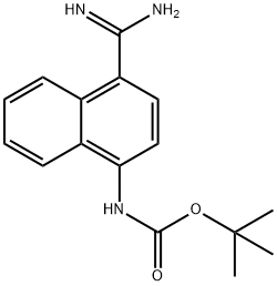 (4-CARBAMIMIDOYL-NAPHTHALEN-1-YL)-CARBAMIC ACID TERT-BUTYL ESTER Structure