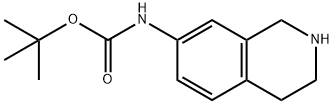 Tert-butyl 1,2,3,4-tetrahydroisoquinolin-7-ylcarbamate 化学構造式