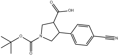 885270-65-5 1-(TERT-BUTOXYCARBONYL)-4-(4-CYANOPHENYL)PYRROLIDINE-3-CARBOXYLIC ACID