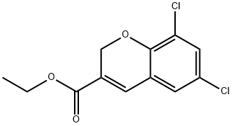 6,8-DICHLORO-2H-CHROMENE-3-CARBOXYLIC ACID ETHYL ESTER Structure