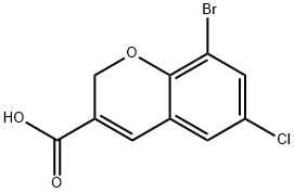8-BROMO-6-CHLORO-2H-CHROMENE-3-CARBOXYLIC ACID Structure