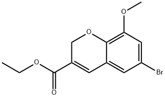 6-BROMO-8-METHOXY-2H-CHROMENE-3-CARBOXYLIC ACID ETHYL ESTER Structure