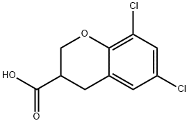 6,8-二氯色满-3-羧酸, 885271-47-6, 结构式