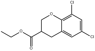 6,8-DICHLORO-CHROMAN-3-CARBOXYLIC ACID ETHYL ESTER Struktur