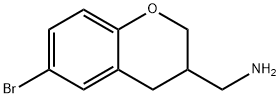 6-溴-苯并四氢吡喃-3-基-甲胺 结构式