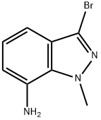 3-溴-1-甲基-1H-吲唑-7-胺 结构式