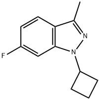 1-CYCLOBUTYL-6-FLUORO-3-METHYL-1H-INDAZOLE Structure