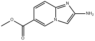 2-アミノイミダゾ[1,2-A]ピリジン-6-カルボン酸メチル 化学構造式
