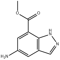5-アミノ-1H-インダゾール-7-カルボン酸メチル 化学構造式