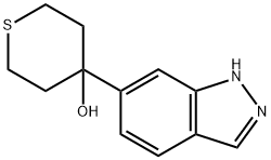 4-(1H-INDAZOL-6-YL)-TETRAHYDRO-THIOPYRAN-4-OL|4-(1H-吲唑-6-基)四氢-2H-噻喃-4-醇