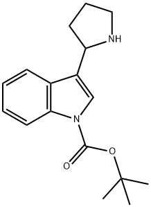 3-PYRROLIDIN-2-YL-INDOLE-1-CARBOXYLIC ACID TERT-BUTYL ESTER Structure