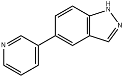 5-(3-ピリジニル)-1H-インダゾール 化学構造式