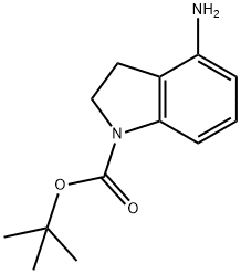 4-AMINO-2,3-DIHYDRO-INDOLE-1-CARBOXYLIC ACID TERT-BUTYL ESTER Structure
