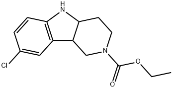 8-氯-1,3,4,4A,5,9B-六氢吡咯并[4,3-B]吲哚-2-甲酸乙酯, 885272-49-1, 结构式