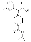 2-(4-BOC-哌嗪)-2-(3-氟苯基)乙酸, 885272-91-3, 结构式