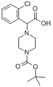 2-(4-Boc-ピペラジニル)-2-(2-クロロフェニル)酢酸 化学構造式