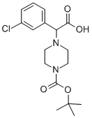 4-[CARBOXY-(3-CHLORO-PHENYL)-METHYL]-PIPERAZINE-1-CARBOXYLIC ACID TERT-BUTYL ESTER HYDROCHLORIDE Structure