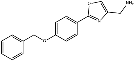 (2-(4-(苄氧基)苯基)恶唑-4-基)甲胺, 885273-44-9, 结构式