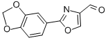2-(苯并[D][1,3]1,3-二氧杂环戊烯-5-基)恶唑-4-甲醛, 885273-46-1, 结构式