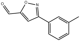 3 - 间甲苯基 - 5-异恶唑甲醛, 885273-54-1, 结构式