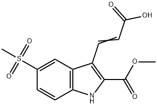 METHYL 3-(2-CARBOXY-VINYL)-5-METHANESULFONYL-1H-INDOLE-2-CARBOXYLATE Structure