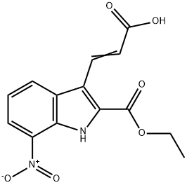 ETHYL 3-(2-CARBOXY-VINYL)-7-NITRO-1H-INDOLE-2-CARBOXYLATE Structure