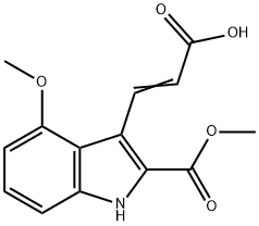 METHYL 3-(2-CARBOXY-VINYL)-4-METHOXY-1H-INDOLE-2-CARBOXYLATE Structure