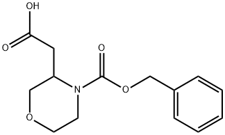 3-CARBOXYMETHYL-MORPHOLINE-4-CARBOXYLIC ACID BENZYL ESTER Structure
