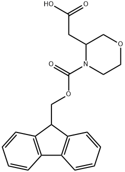 4-FMOC-3-CARBOXYMETHYL-MORPHOLINE Structure
