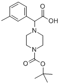 2-(4-(TERT-BUTOXYCARBONYL)PIPERAZIN-1-YL)-2-(M-TOLYL)ACETIC,885274-08-8,结构式