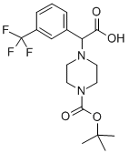 2-(4-BOC-PIPERAZINYL)-2-(3-TRIFLUOROMETHYL-PHENYL)ACETIC ACID Struktur