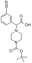2-(4-BOC-PIPERAZINYL)-2-(3-CYANO-PHENYL)ACETIC ACID Struktur
