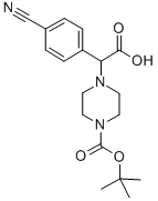 2-(4-BOC-哌嗪基)-Α-(4-氰基-苯基)乙酸, 885274-36-2, 结构式