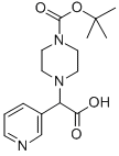 2-(4-BOC-哌嗪基)-2-(3-吡啶基)乙酸,885274-51-1,结构式