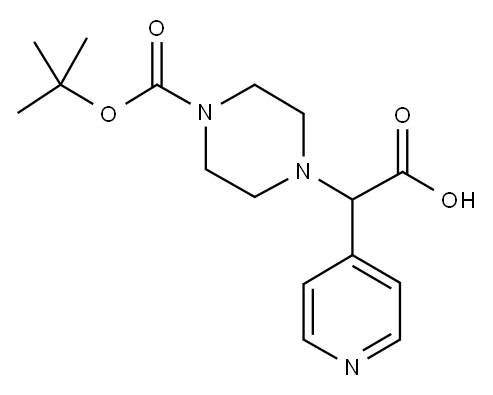 1-BOC-4-(CARBOXY-PYRIDIN-4-YL-METHYL)-PIPERAZINE Structure