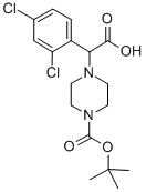 2-(4-BOC-哌嗪基)-Α-(2,4-二氯-苯基)乙酸 结构式