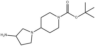 4-(3-AMINO-PYRROLIDIN-1-YL)-PIPERIDINE-1-CARBOXYLIC ACID TERT-BUTYL ESTER Structure