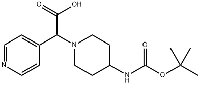 (4-BOC-AMINO-PIPERIDIN-1-YL)-PYRIDIN-4-YL-ACETIC ACID Structure